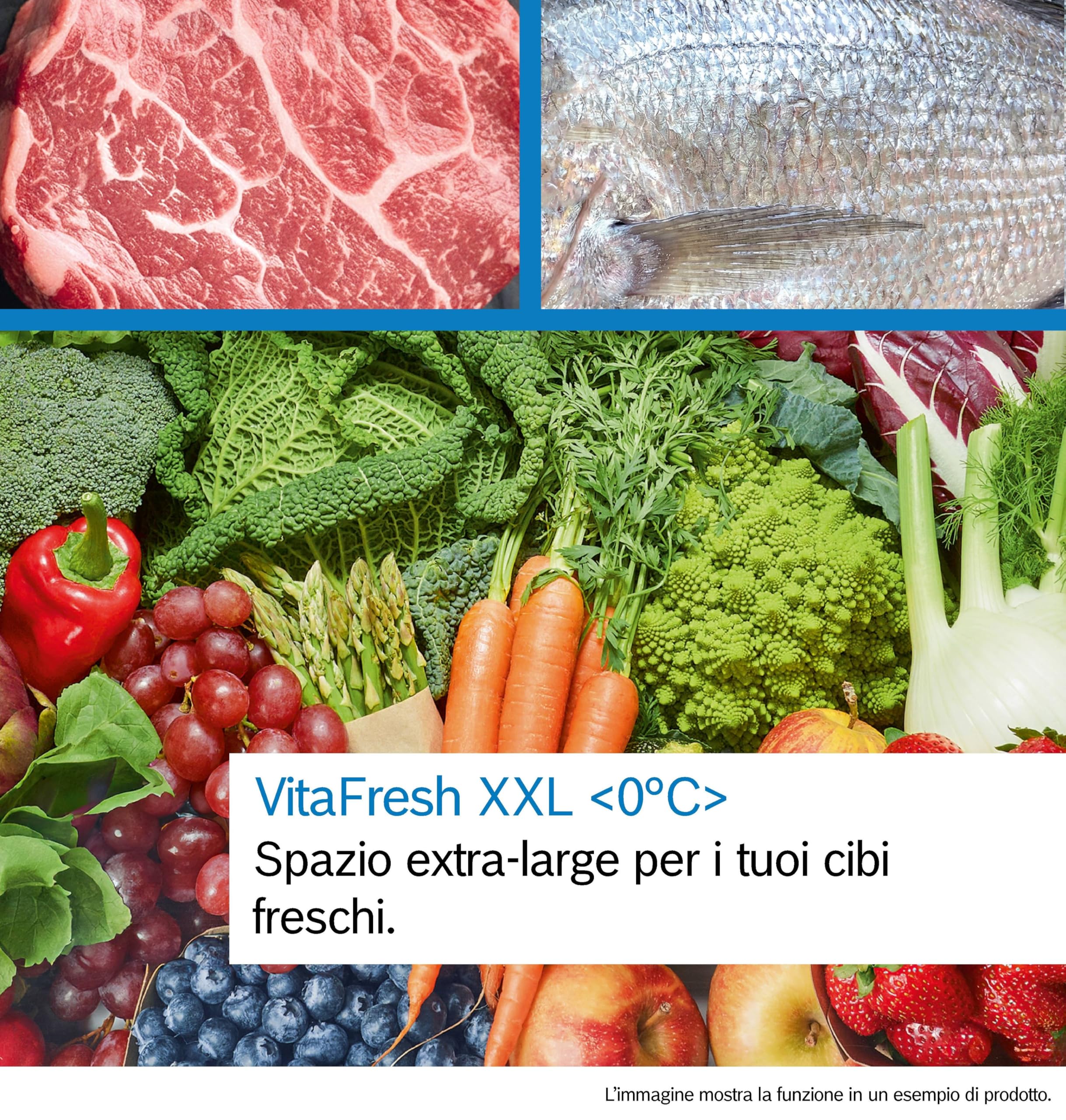 Bosch KGN392LAG Serie 4, Frigorifero combinato da libera installazione, Total No Frost, VitaFresh XXL: Spazio extra-large per i tuoi cibi freschi, PerfectFit, Luce LED, Acciaio, 203 x 60 cm