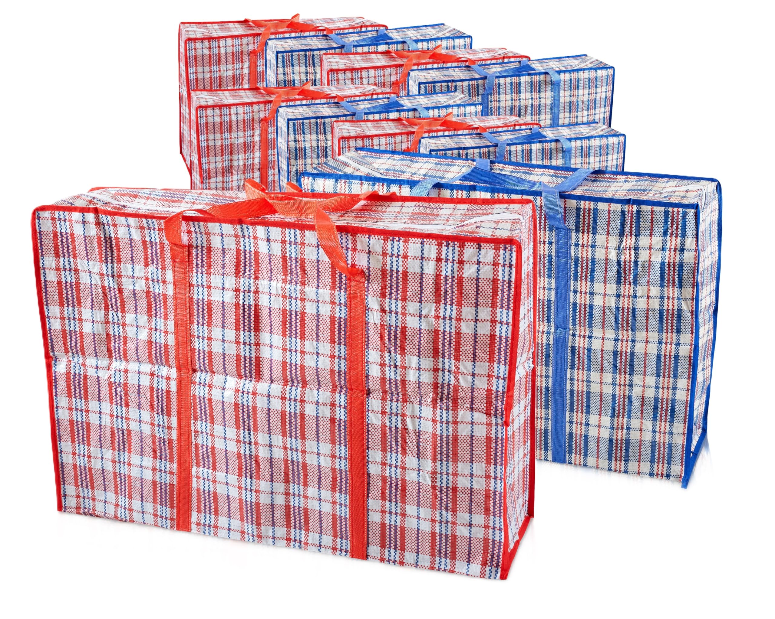 Start And Drive Ltd 8 Bags Mix ( Red + Blue ) Start And Driveltd, Laundry Bag Zips, Xxl Jumbo Heavy Duty Storage Bags Reusable Strong Nylon Large Boxes For House Moving Clothes & Wardrobe Storage Backpack Waterproof (8 Bags Mix (Red + Blue))…