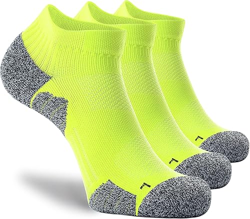 CWVLC Paquete múltiple de calcetines deportivos de compresión acolchados unisex 3-pairs Black, 3-pairs Charcoal, 3-pairs Light-green, 3-pairs