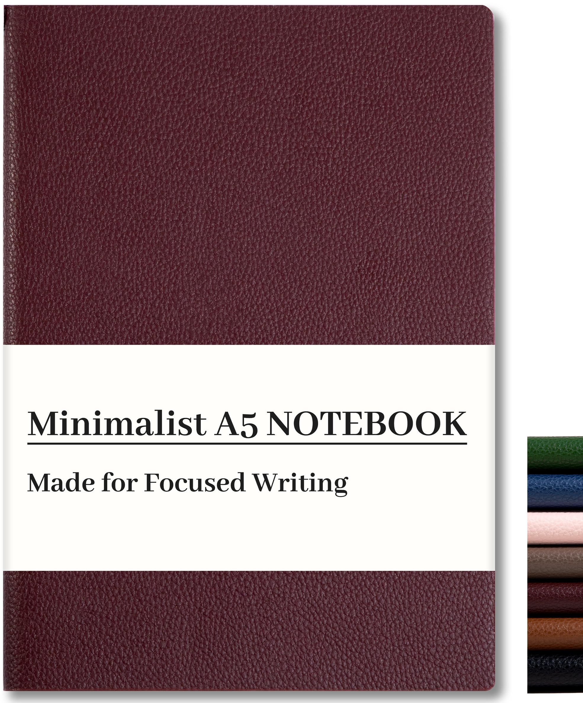 Photo 1 of *** missing cover*** CAGIE Lined Journal Notebook for Men & Women,176 Pages A5 Medium Size, Softcover Leather Journals for Writing, College Ruled Notebook for Work & School, 100 GSM Thick Paper (5.7'' x 8.3'') (Burgundy)