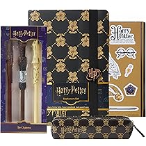 Get Trend Harry Potter Set Cancelleria con Quaderno Diario Penna a Sfera Bacchetta Astuccio Matite Stickers Hogwarts Materiale Scolastico e Ufficio (Nero Harry Potter)