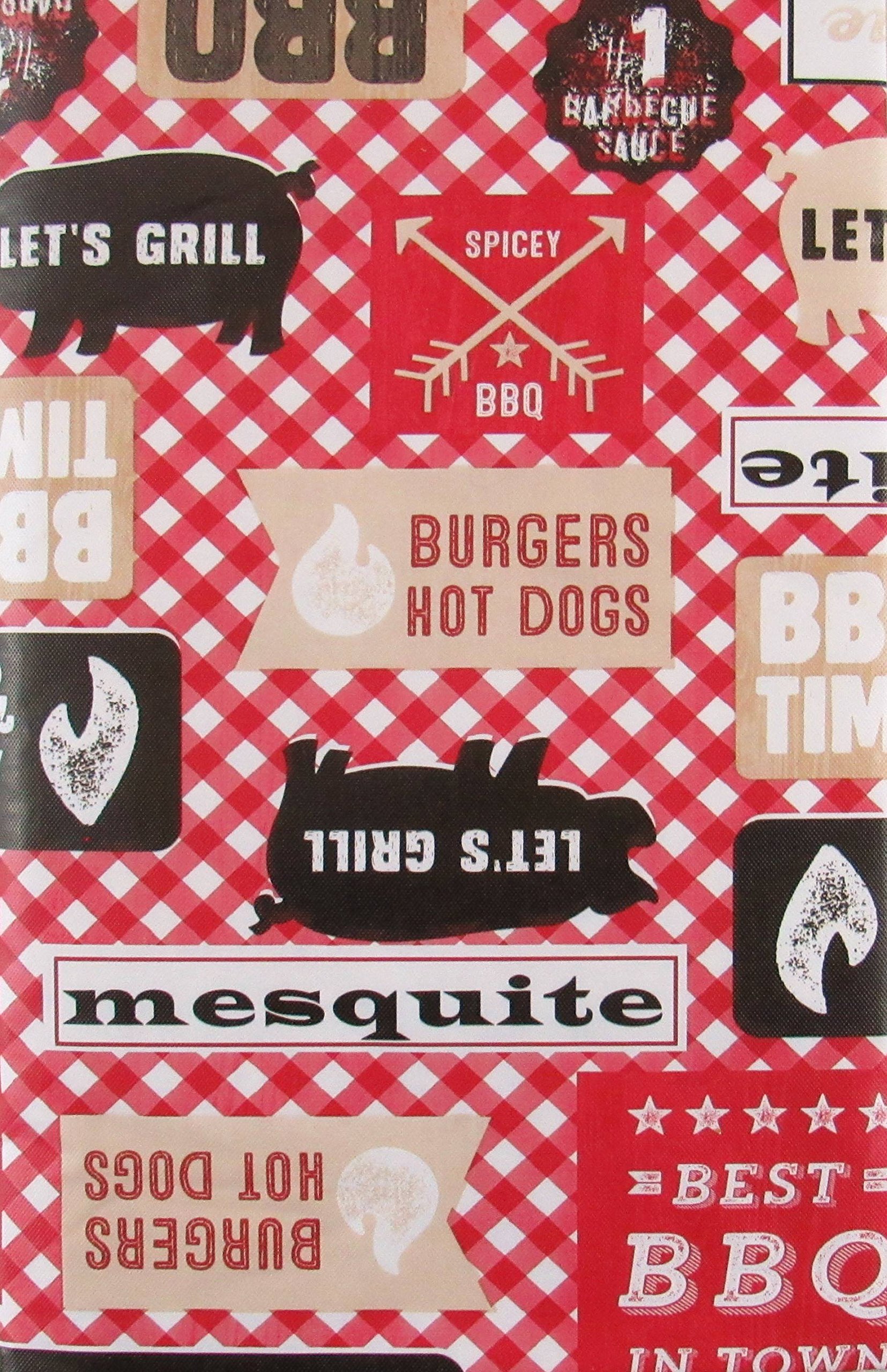 Snapklik.com : Best BBQ In Town Red Gingham Check Vinyl Flannel Back ...