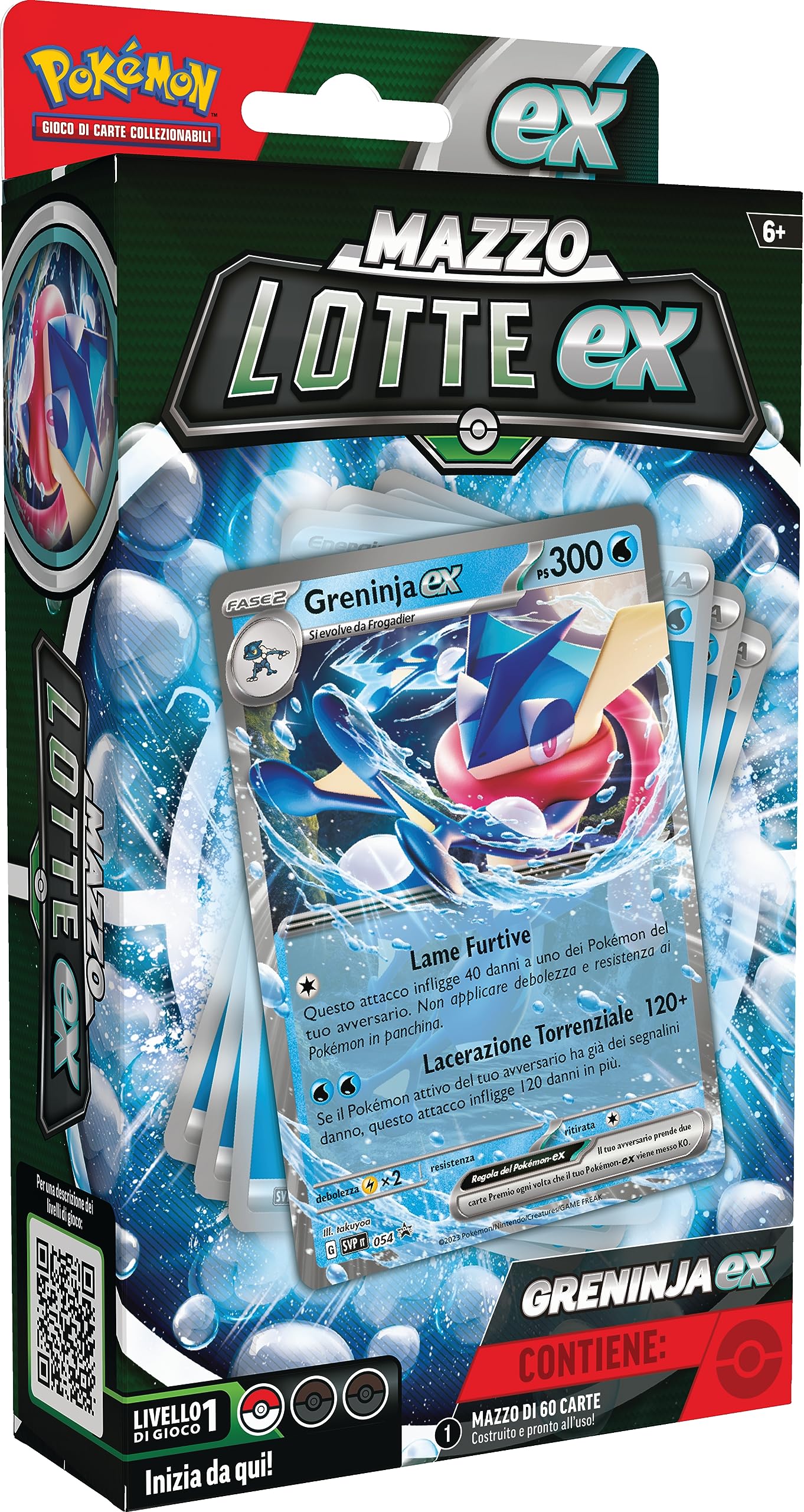 Pokémon Lotte Greninja-ex del GCC (baraja de 60 Cartas Lista para Usar), edición en Italiano (290-60381)