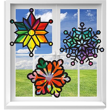 Winter Arts and Crafts for Kids: Make Your Own Stained Glass Suncatchers