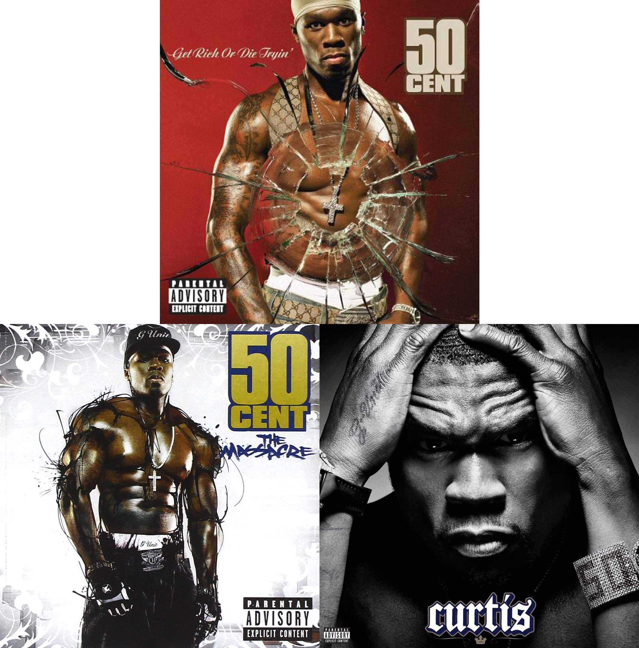 50 Cent 3 Studio Albums Cd Collection Get Rich Die | Desertcart Seychelles, image size:2122x2150