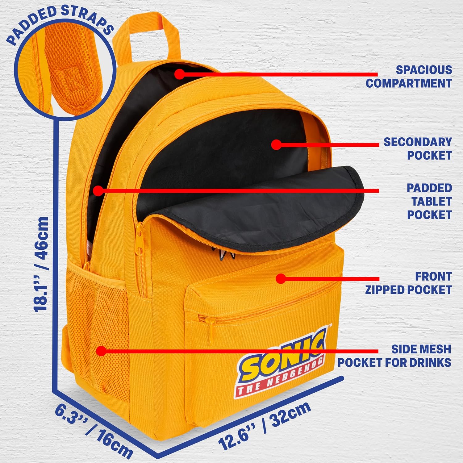 Get Trend Sonic Hedgehog Boys Backpack