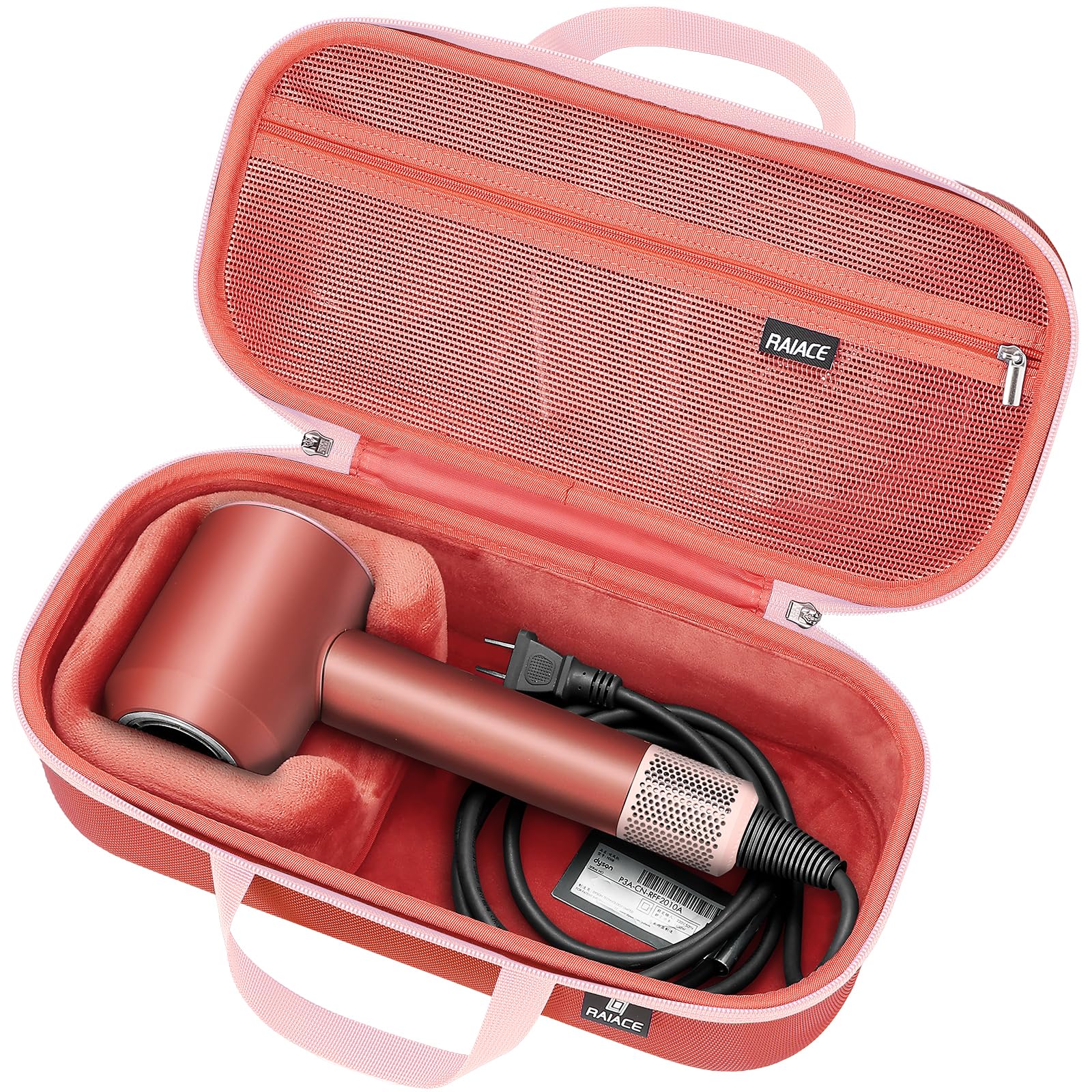 RAIACE Hard Storage Case Compatible with dyson Hair Dryer, Travel Carrying Bag. (for sale is case only). - Black+Gray