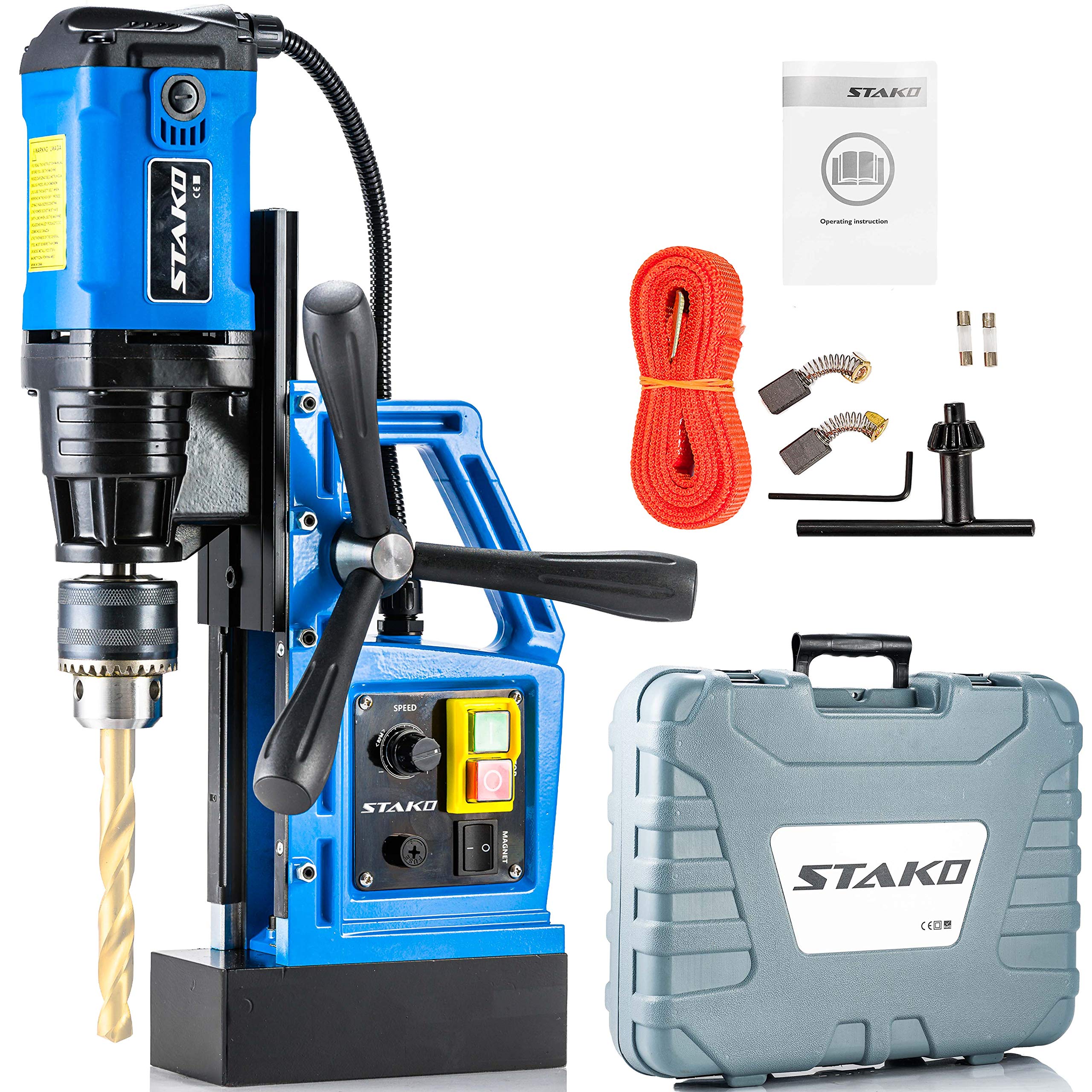 Trapano Magnetico 1480 Watt Elettromagnetico (11500N) Leggero e forte (10kg) Molto maneggevole.