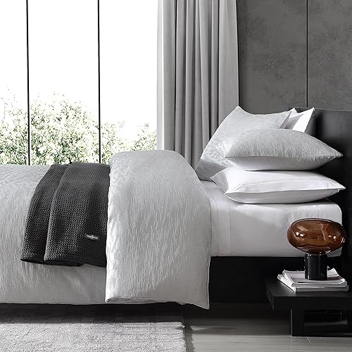 Miniatura 5 de Vera Wang - Juego de funda nórdica King, ropa de cama de lujo con fundas a juego, decoración del hogar de diseño (gris ilusión, King)