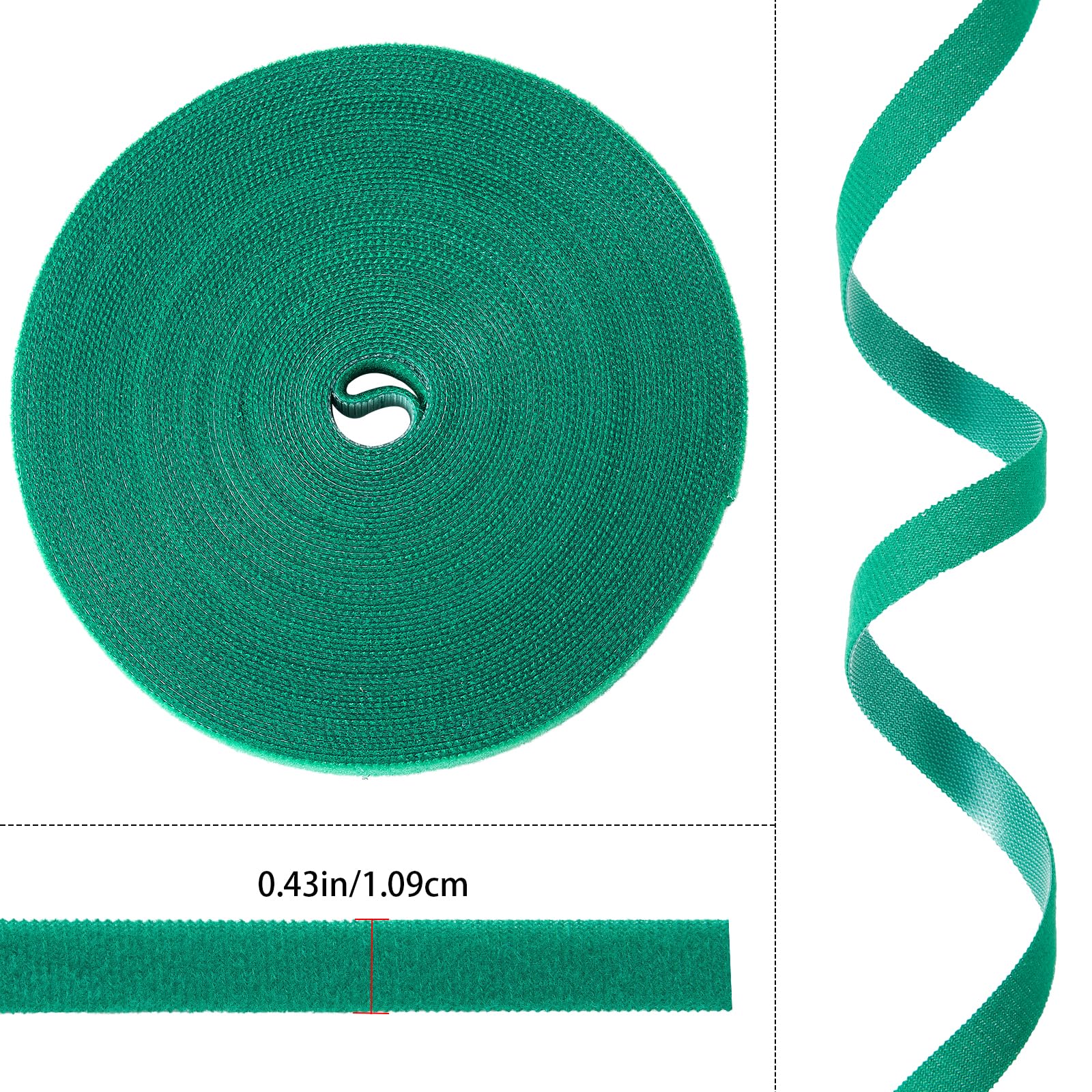 Tangyinrd 3 rollos de cinta verde para plantas, soporte para plantas de tomate, para un crecimiento eficaz para plantas trepadoras, reutilizables, ajustables, correas de jardinería