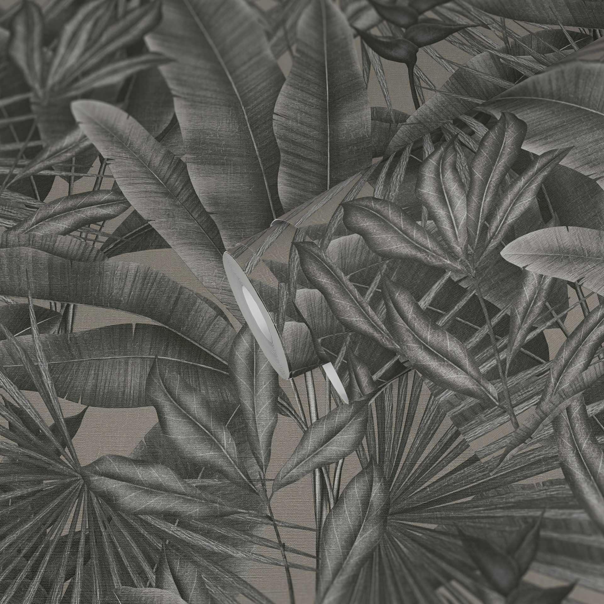 Livingwalls Jungle Wallpaper 396473 in Grey, Beige - Wall Wallpaper with Jungle Look - Floral with Palm Leaves -10.05 m x 0.53 m - Image 3
