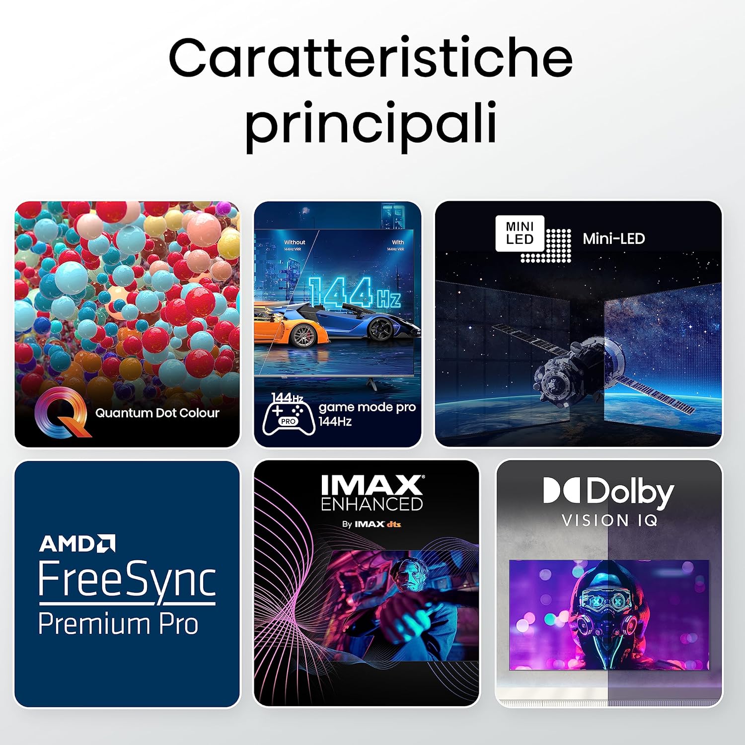 Hisense 55 ULED Mini-LED 4K 2024 55U72KQ, Smart TV VIDAA U7, Dolby Vision IQ, HDR 10+ Adaptive, 144Hz Game Mode PRO, Alexa Built-in, VIDAA Voice, Tuner DVB-T2/S2 HEVC 10, lativù 4K Hisense 55 ULED Mini-LED 4K 2024 55U72KQ, Smart TV VIDAA U7, Dolby Vision IQ, HDR 10+ Adaptive, 144Hz Game Mode PRO, Alexa Built-in, VIDAA Voice, Tuner DVB-T2/S2 HEVC 10, lativù 4K