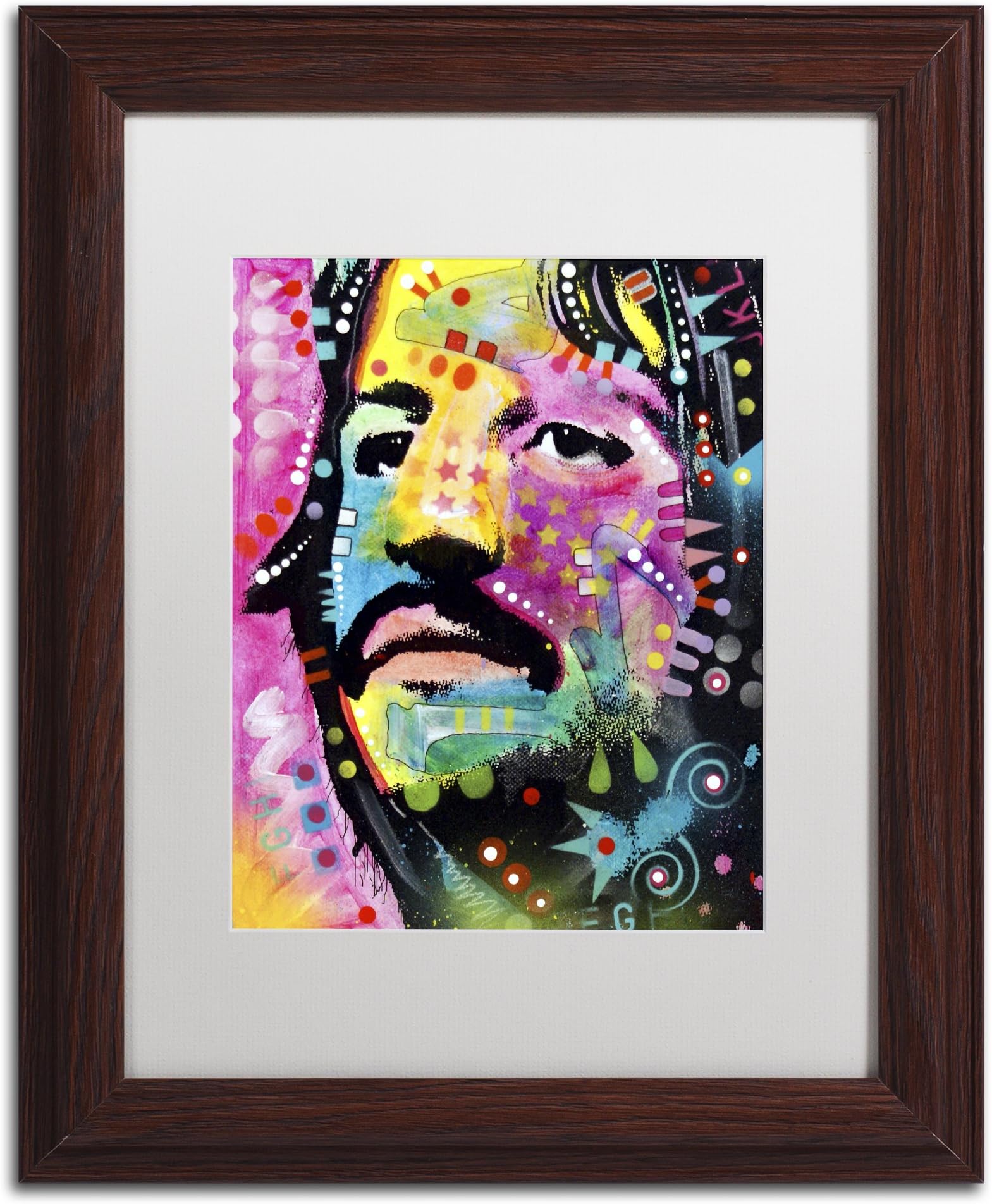 Ringo Starr by Dean Russo, White Matte, Wood Frame 11x14-Inch
