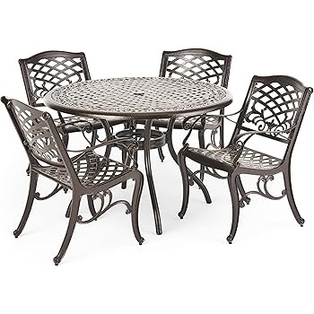 Urred Cast Aluminum Patio Chairs Set Of 2 Patio Furniture Accessories Patio Furniture Sets