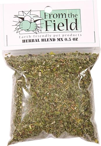 from The Field Mezcla de hierbas MX Catnip y raíz de valeriana para gatos | Bolsa resellable de 0.5 onzas | Orgánico, cultivado en Estados Unidos,