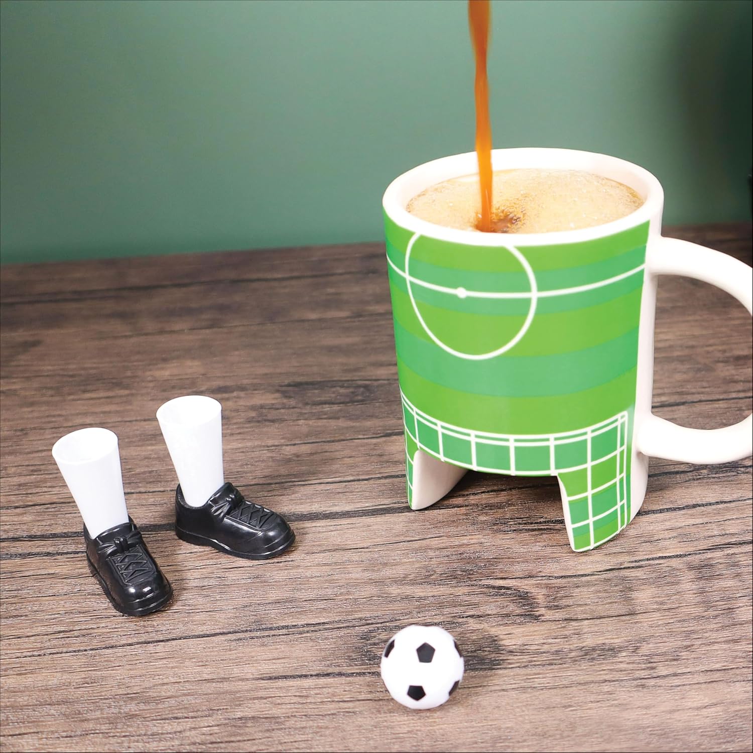 Soccer Mug 16 Oz Coffee Novelty Ceramic Mug & Cute Soccer Themed Ball and Finger Shoes, Great Sports Gifts Idea, For Men, Women, Great for Holidays, Birthdays, Fathers Day Etc. - Image 6