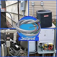 Vista 7 de Kit de montaje de látigo eléctrico Sealproof, 3/4-pulgadas x 6 pies de conducto eléctrico flexible no metálico estanco y alambre de calibre 8 de una