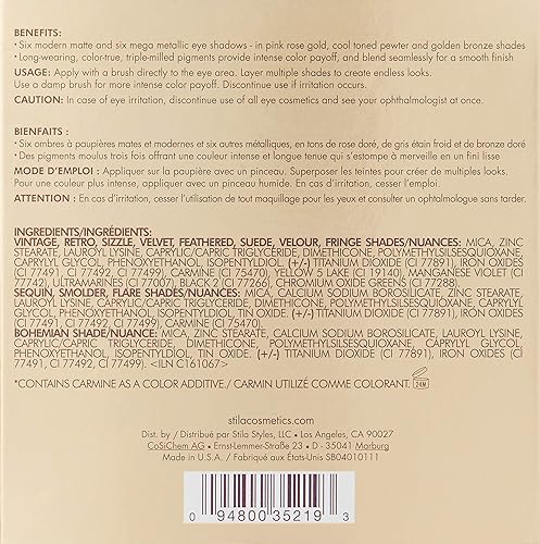 Miniatura 3 de Paleta de sombra de ojos mate y metal