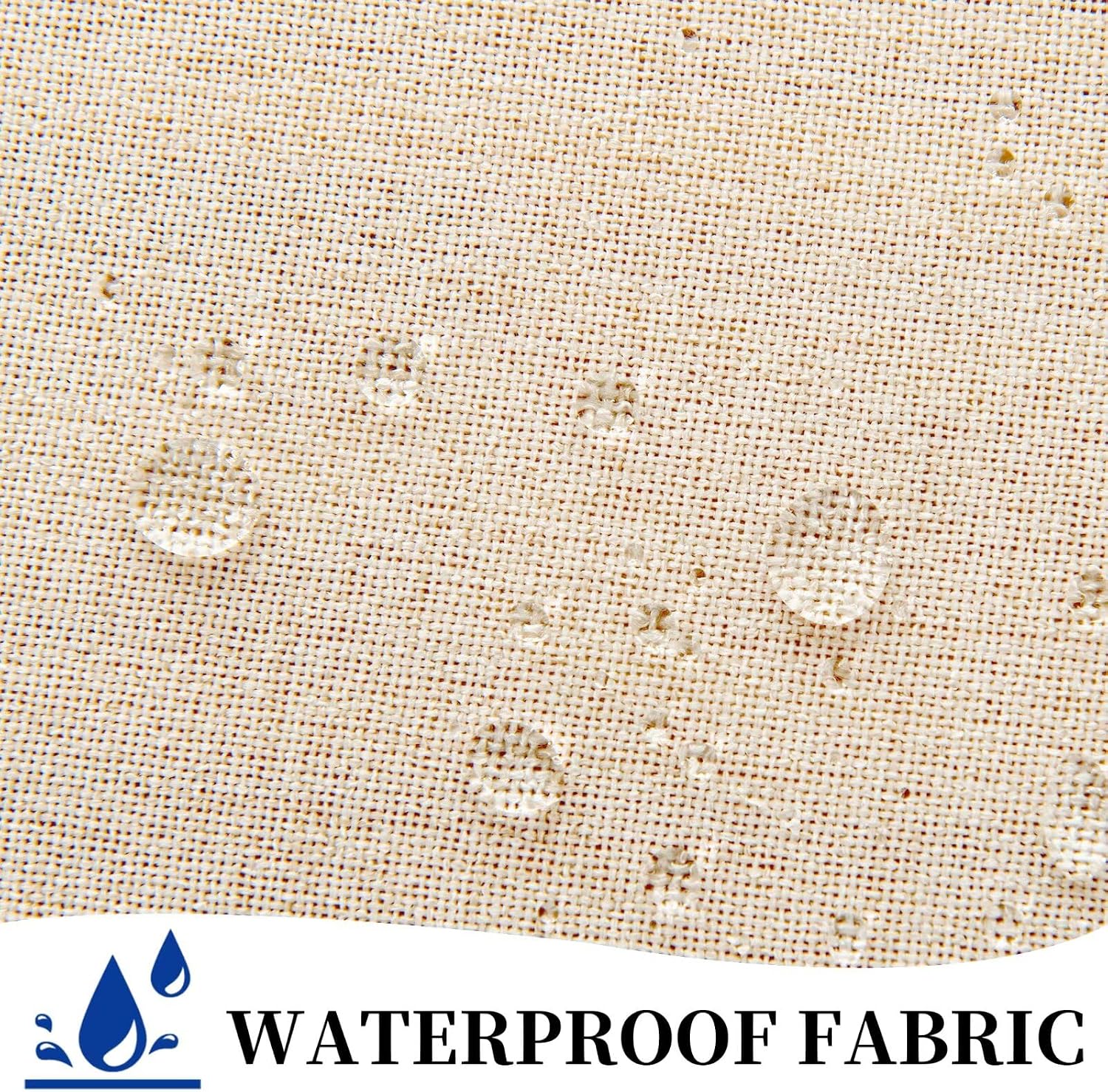 SpaceDresser Outdoor Curtains for Patio Waterproof, 2 Panels Non-See-Through Linen Curtains with Grommet Top Indoor Outdoor Drapes for Gazebo Pergola Balcony Pool Spa, 52" W x 96" L, Natural