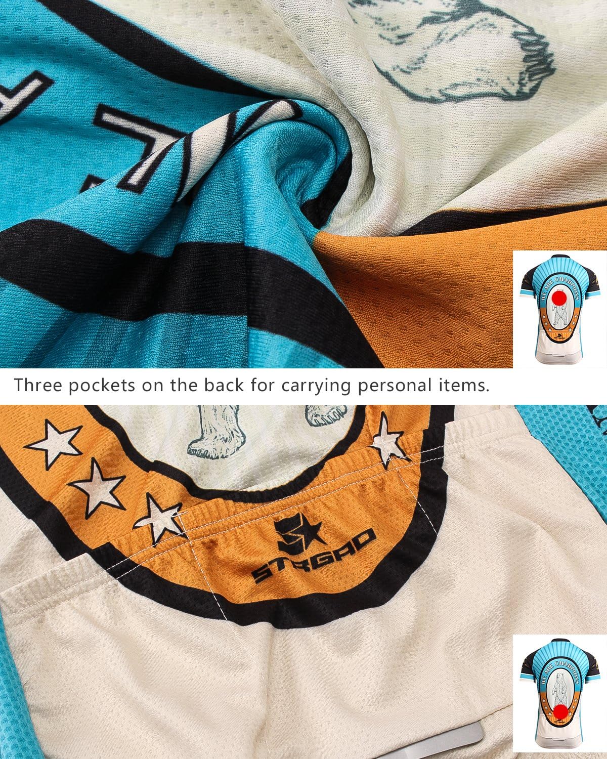 Strgao Mens Cycling Jersey Sets Bike Short Sleeve kits with Shorts Padded Mountain Biking suits Outfits Quick-Dry