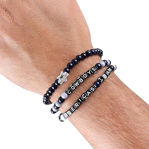 Vista 36 de FOCO NFL unisex-adult NFL Team Logo Officially Licensed 3-Pack Beaded Friendship Bracelets