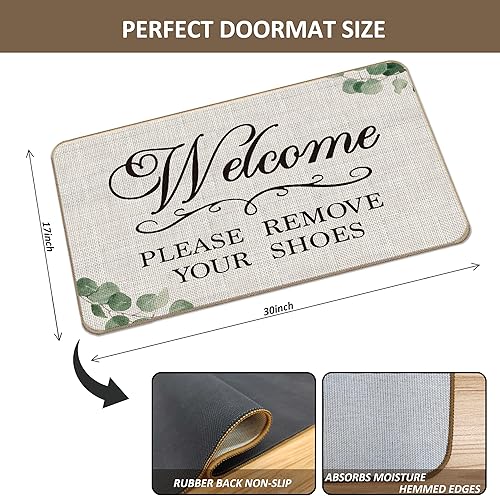 Miniatura 8 de Felpudo italiano con texto en inglés Hello Goodbye de Ciao, 17 x 30 pulgadas, decorativo para el hogar, interior, exterior, patio, entrada, entrada,