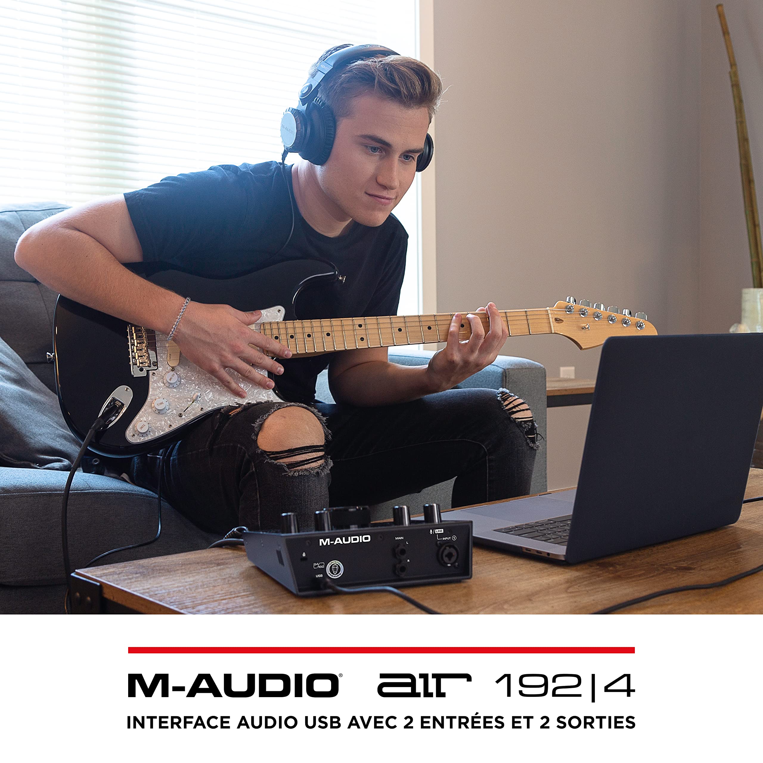 M-AUDIO AIR 192|4 Interface Audio ou Carte Son USB pour l'Enregistrement, le Chant, la Guitare, de Qualité Studio, avec 1 Entrée XLR et Logiciels