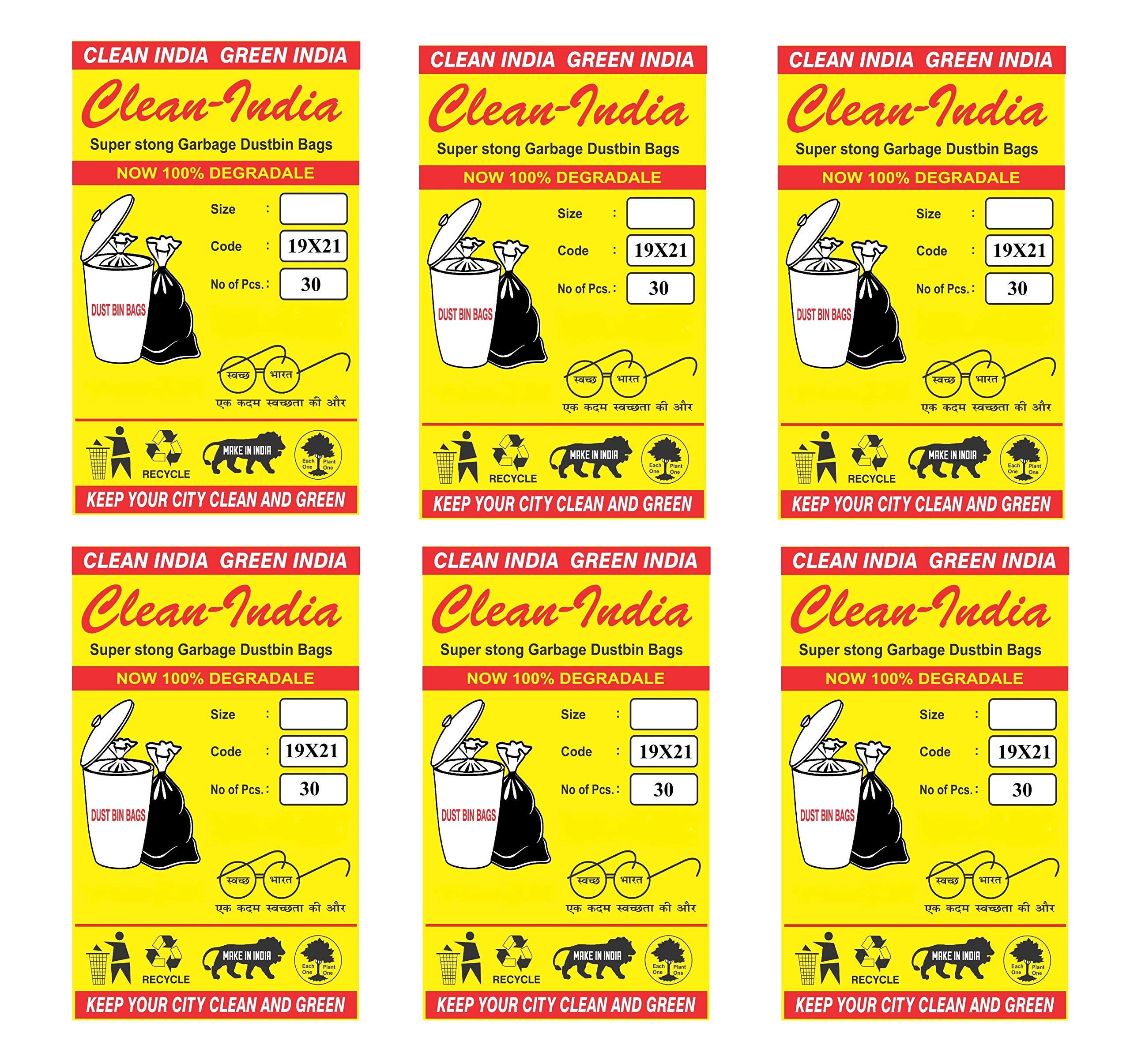 Clean India Garbage Bags - Medium Size -20