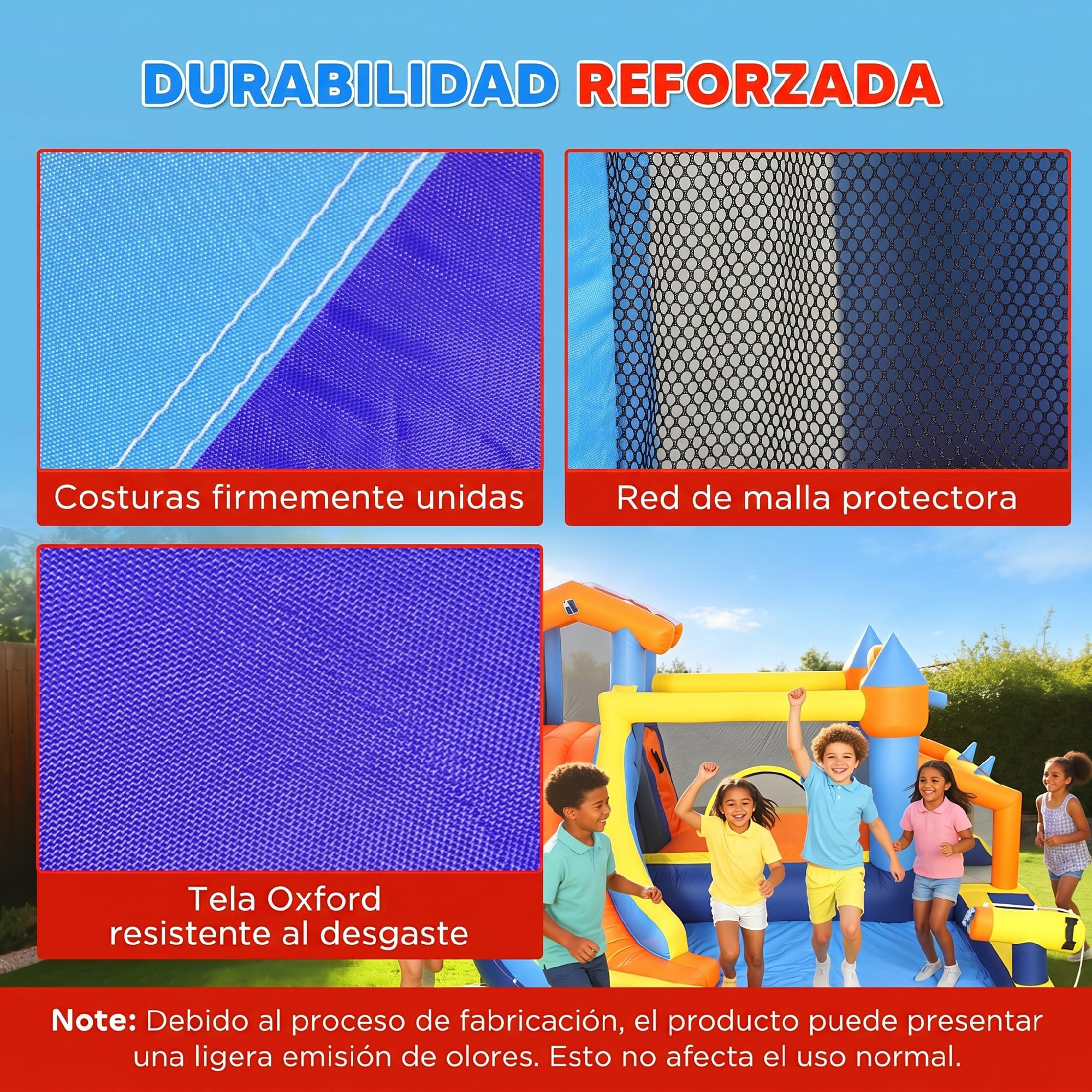 AIYAPLAY Castillo Hinchable Acuático 8 en 1 con Soplador 550W Castillo Hinchable Niños con Tobogán Extralargo Seco/Mojado Zona de Salto Escalada Piscina Portería Canasta Exterior Interior 350x325x210