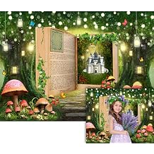 7x5ft Enchanted Forest Fairy Tale Birthday Theme Vinyl Perfect Party Decor Unforgettable Childrens Photography Backdrop Party Banner SK6265B