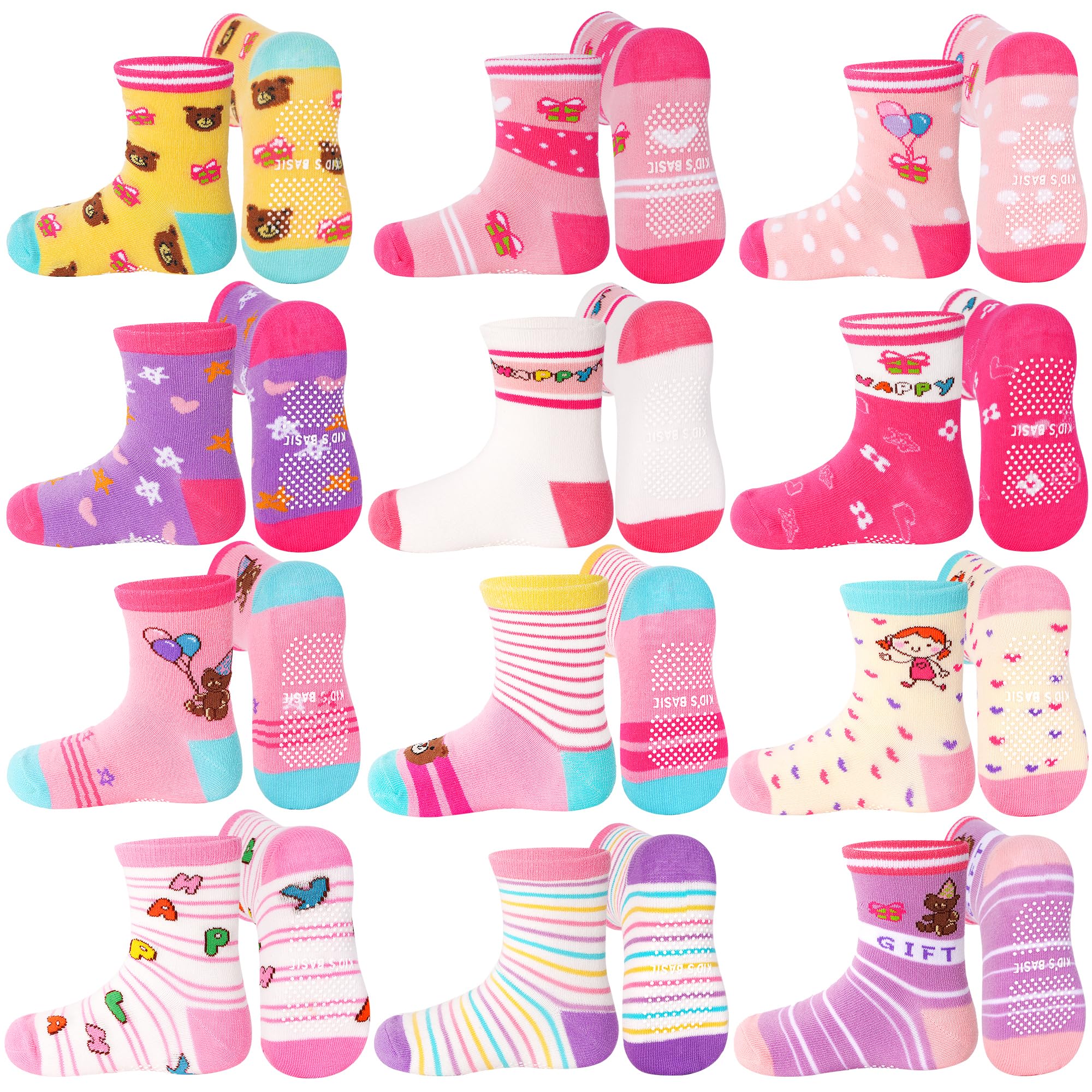 ELUTONG Rutschfeste Socken für Baby, 5 Paar dickere und wärm
