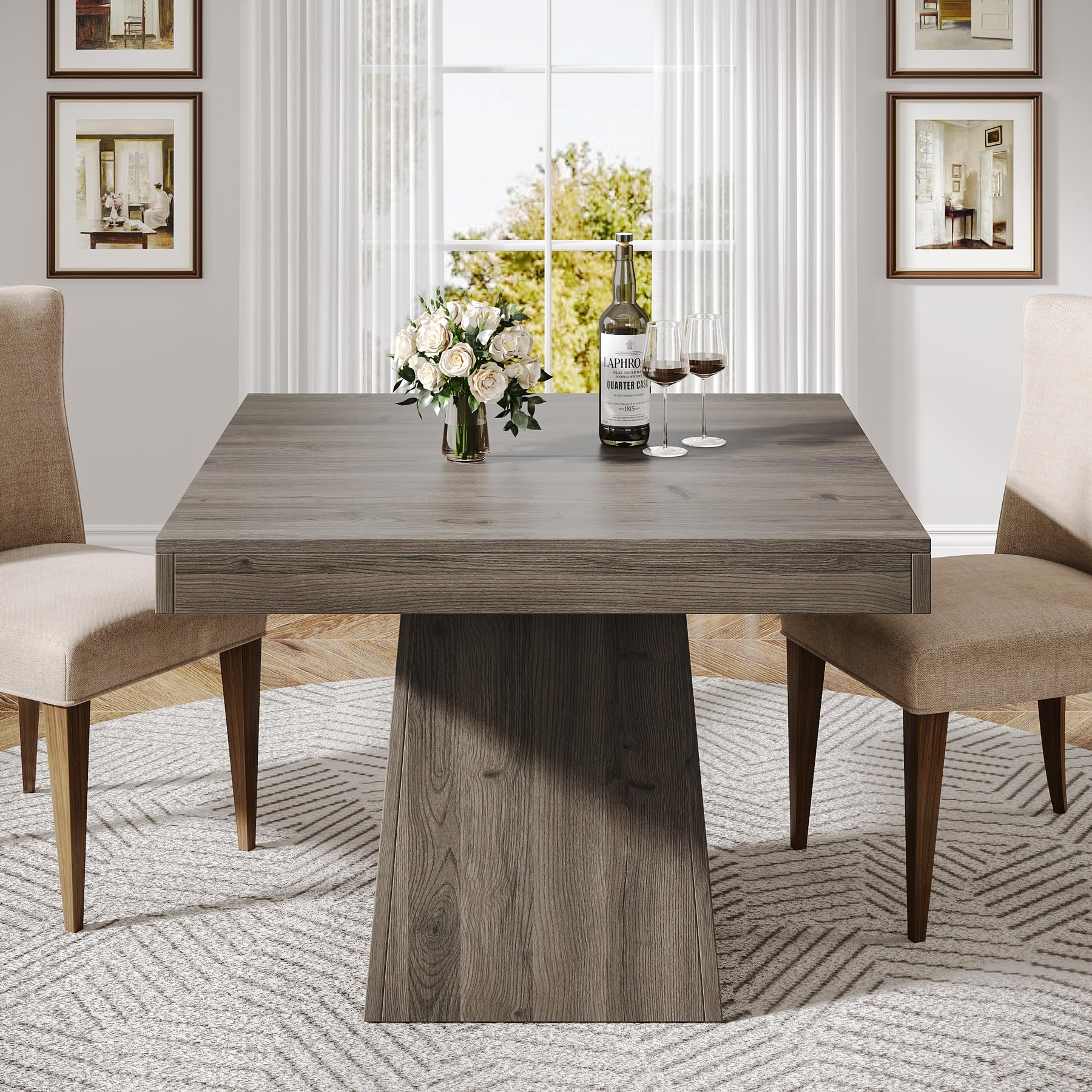 Tribesigns Square Dining Table for 4, 31.5" Farmhouse Small Kitchen Table โ image 1