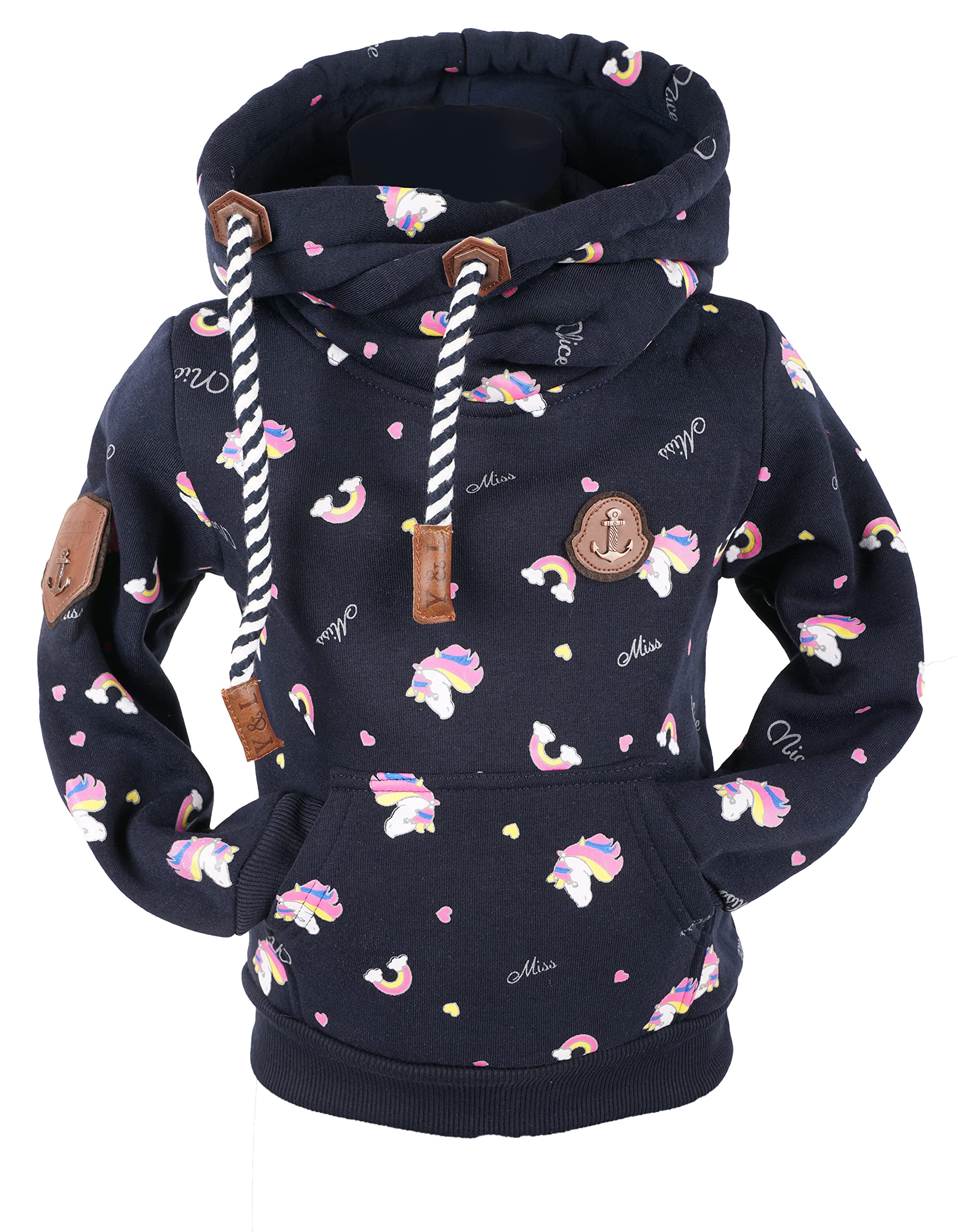 Xoenoiee Kinder Kapuzenpullover - Reißverschluss Jacke Mit Tasche Größe 6-16