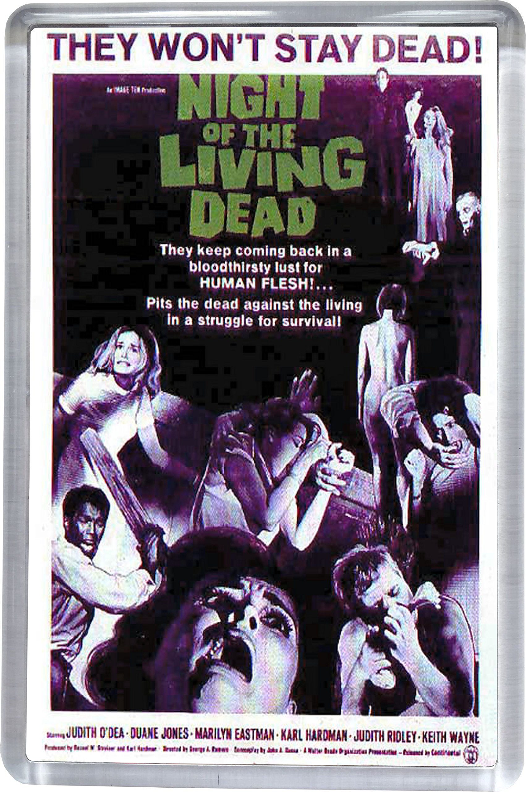 Super Universe George Romero Night Of The Living Dead Movie Poster Fridge Magnet 5 X 7.5 Cm