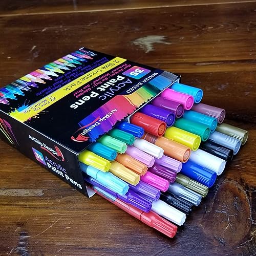 Miniatura 5 de Bolígrafos de pintura acrílica, paquete doble