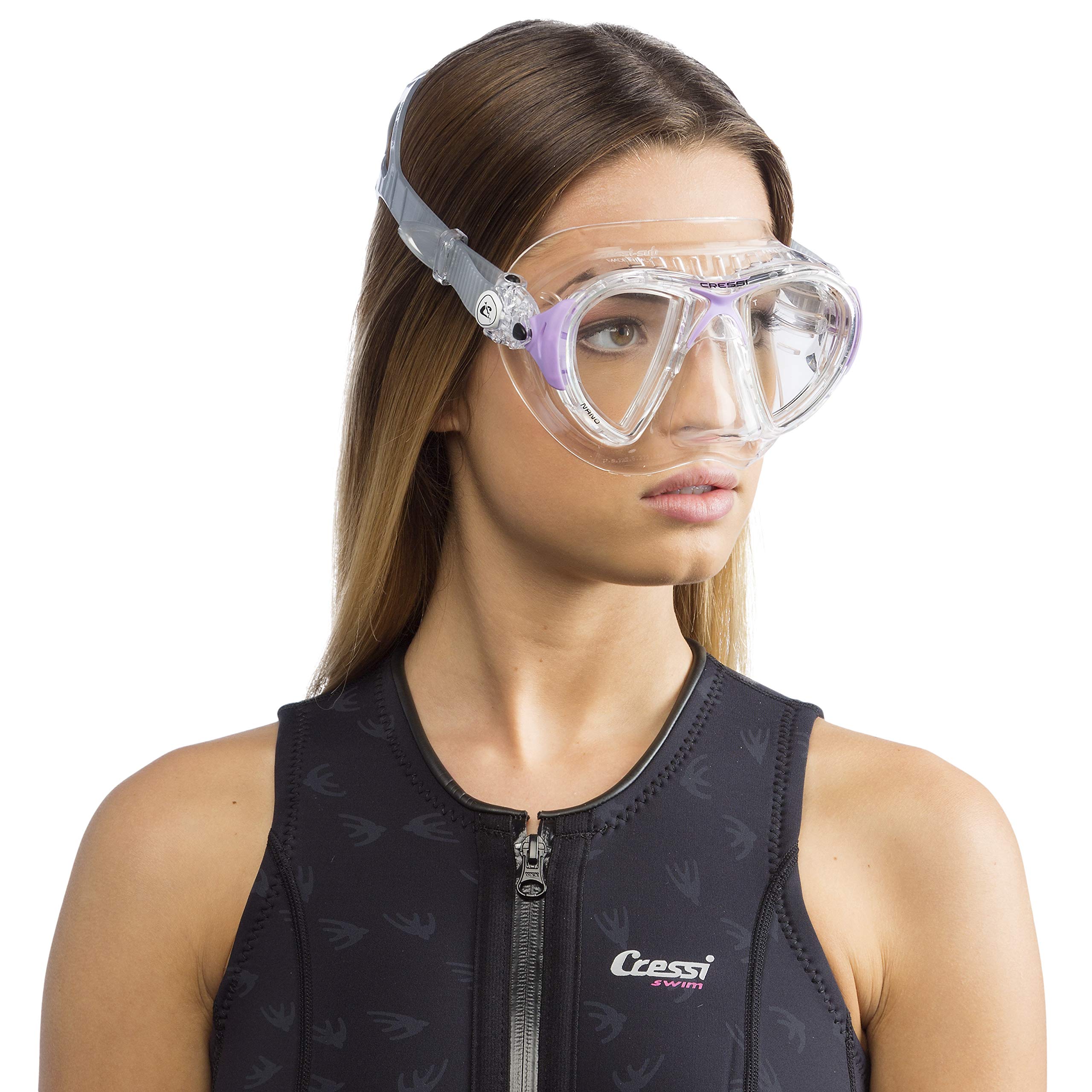 Cressi Nano Mask - Máscara de Buceo Profesional con Volumen Interno Mínimo, Ideal para Buceo y Pesca, Silicone Crystal, Talla Única, Adulto Unisex