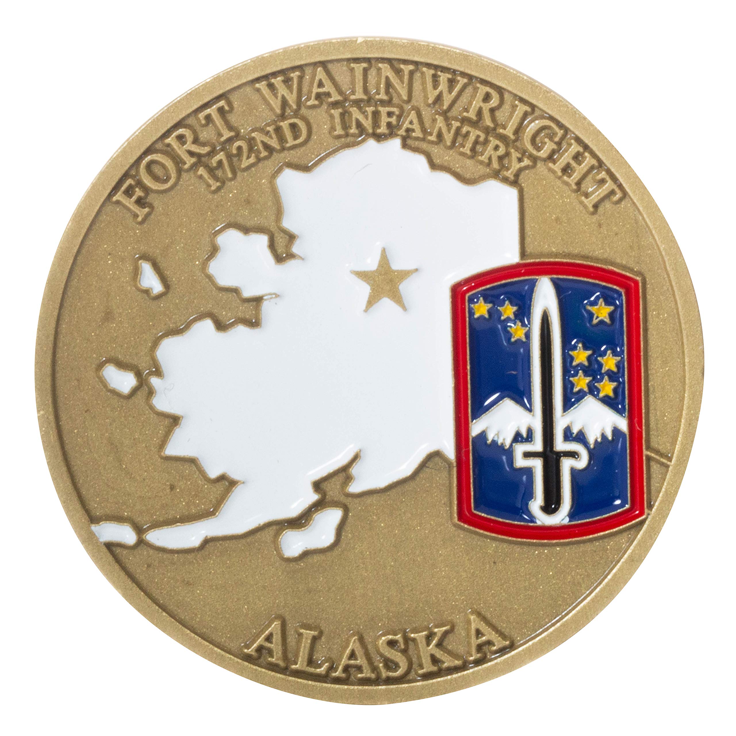 Artisan Owl United States Army Fort Wainwright 172nd Infantry Challenge Coin