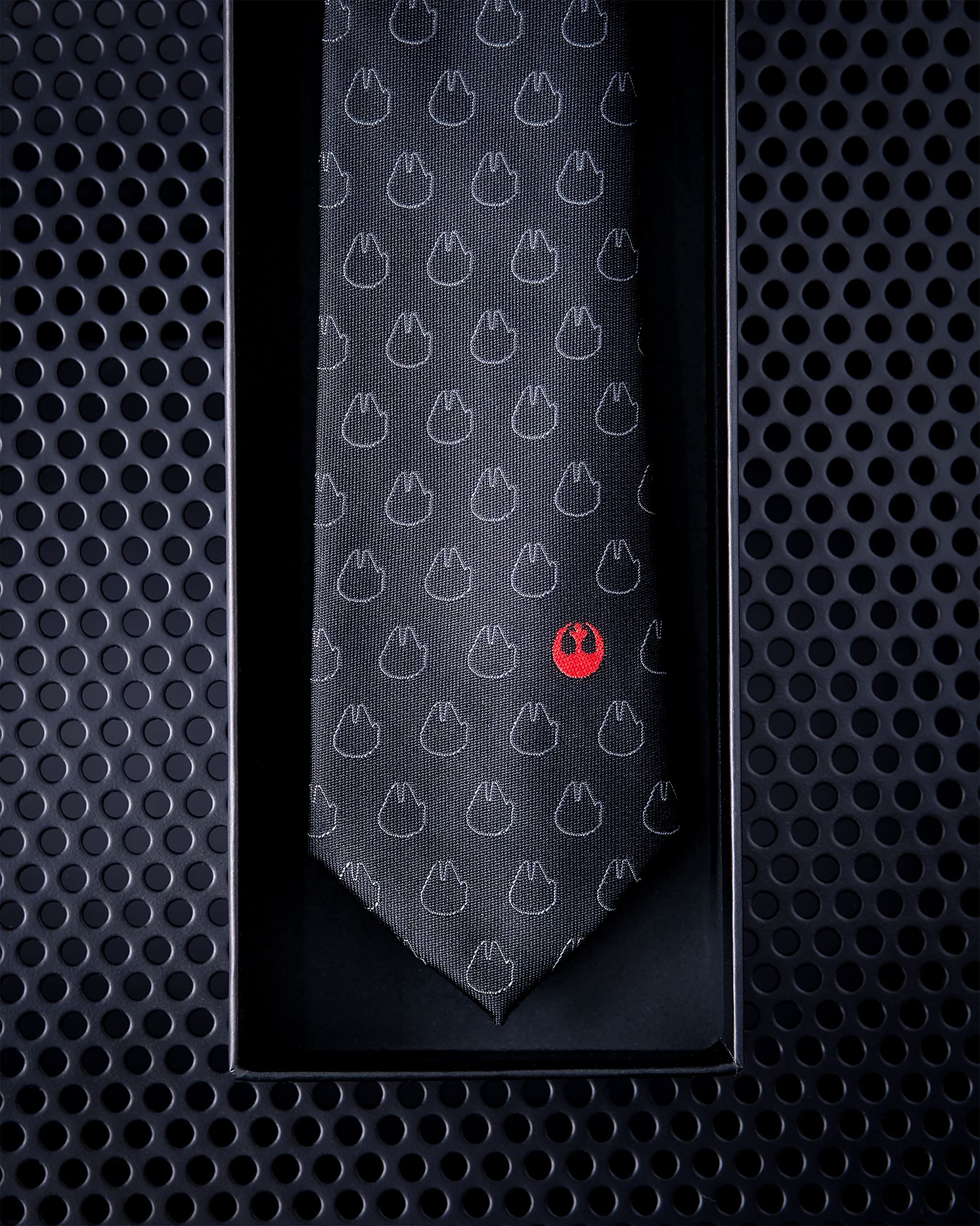 Elbenwald Star Wars krawat w Rebel Alliance wzór dla mężczyzn panie unisex 159 x 7 cm czarny