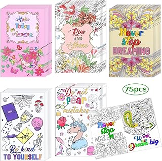 75 Pcs Bulk Inspirational Coloring Book Positive Quote Coloring Books for Kids Adult Mandala Coloring Books Stress Relieving Back to School Gifts