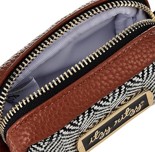 Miniatura 3 de Itzy Ritzy Funda para chupón con mango ajustable, capacidad para 2 chupetes mide 4.5 pulgadas de largo x 2.25 pulgadas de ancho, café y crema