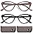 EYEURL Cat Eye Reading Glasses for Women - 2 Pack Blue Light Blocking Computer Readers 1.50 Spring Hinge Anti Glare/UV Ray Eyeglasses