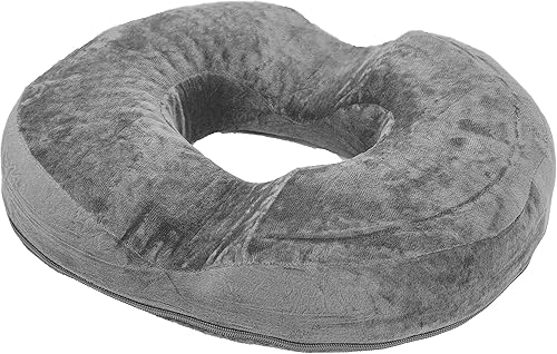 Miniatura 9 de Cojín ortopédico de gel para asiento de dona con espuma viscoelástica infundida y gel refrescante para coxis, hemorroides, ciática y próstata,