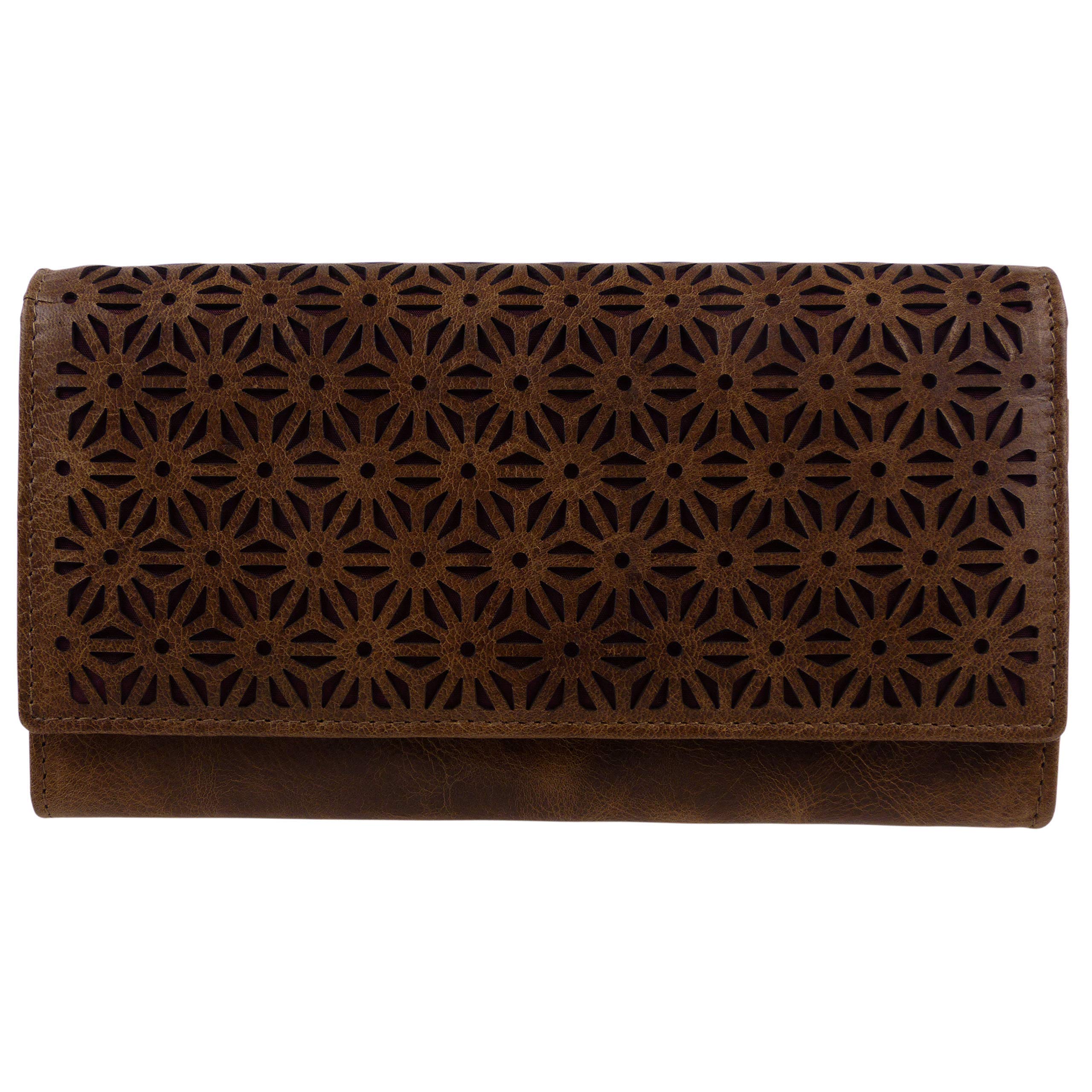 Porte-monnaie à rabat Prime Hide marron avec étiquette - 7