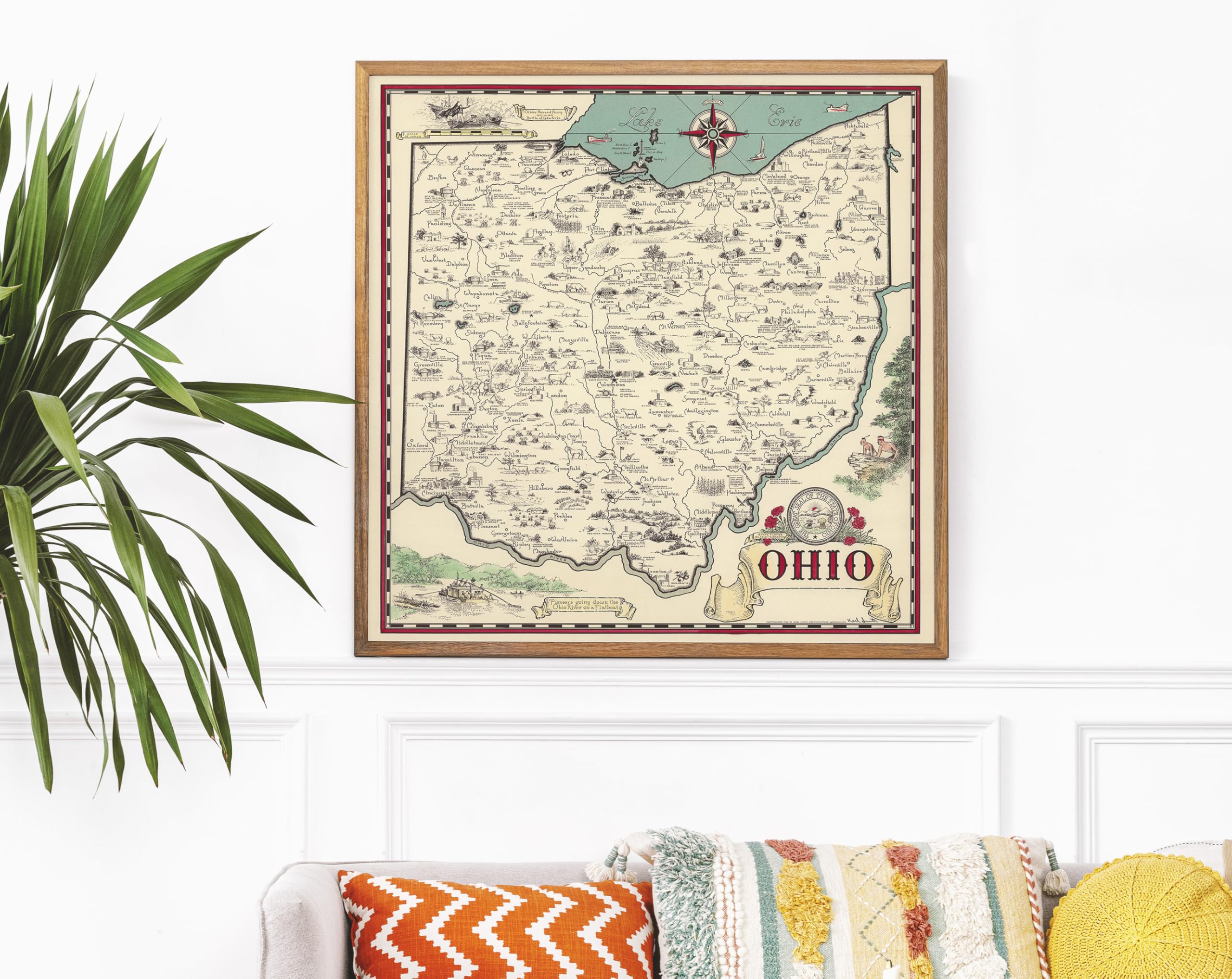 Amazon.com: Historic Map : Ohio 1940 - Vintage Wall Art - 16in x