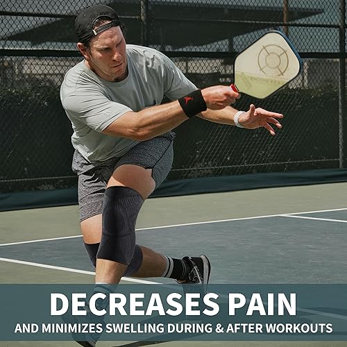 Miniatura 6 de Achiou Rodilleras para aliviar el dolor de rodilla, paquete de 2 rodilleras para desgarro de menisco, mangas de compresión de rodilla para hombres y