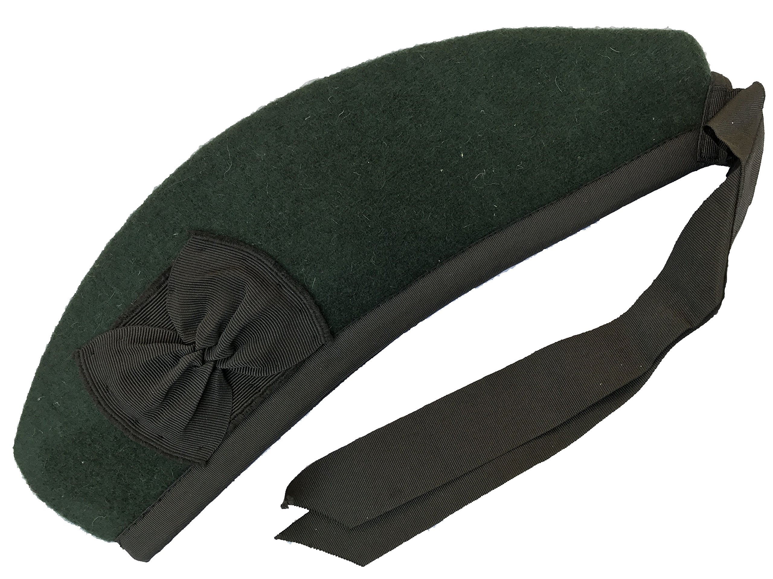 Z&N PRODUCTS Glengarry Classic Scottish Hat Plain Green - Pure Acrylic Wool (60)