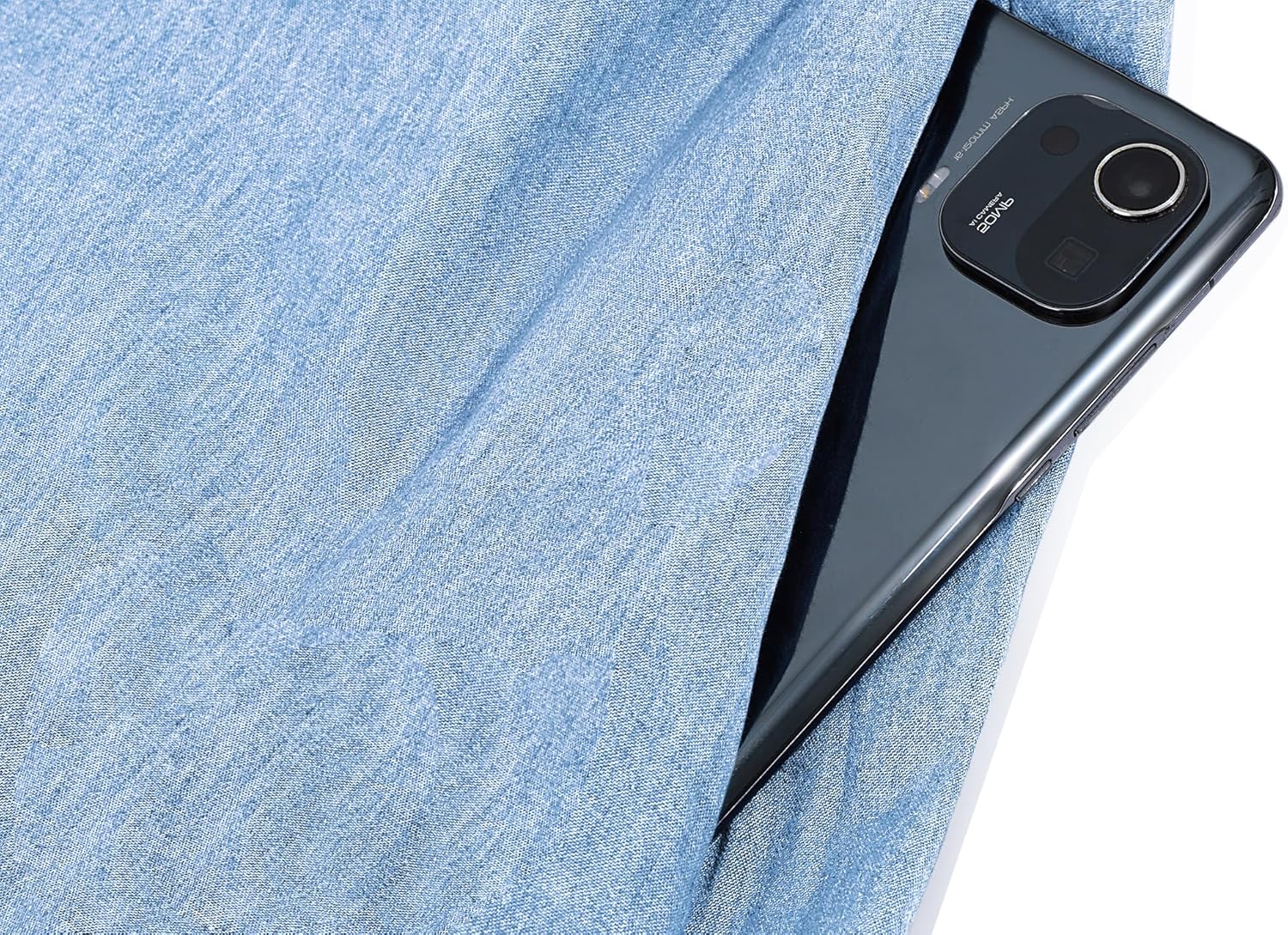 yoeasy Women's Casual Long Sleeve Denim Shirt Dress Retro Tie Waist Classic Button Down Pockets Jean Shirt Dress - Image 5