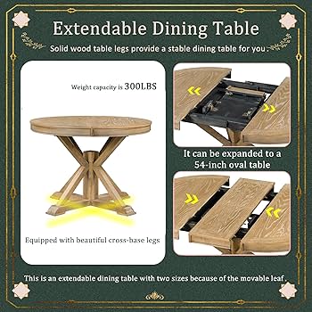 プロバンスハーブのテーブル5点セット　joly marion Amazon.com - Retro Farmhouse Style 5-Piece Dining Table Set