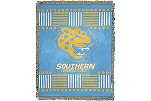 Northwest NCAA Unisex-Adult Woven Jacquard Throw Blanket featuring Southern University Logo