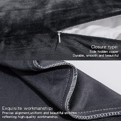 Miniatura 3 de NTBAY - Set de 2 fundas de lujo para almohadas, hechas de terciopelo, súper suaves y acogedoras